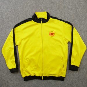 Suicide Squat Track Jacket Womens 3XL Yellow DC Logo Full Zip Fleece